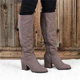 Corashoes Winter Suede Low Heel Daily Boots