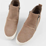 Corashoes Platform Side Zipper Sneakers
