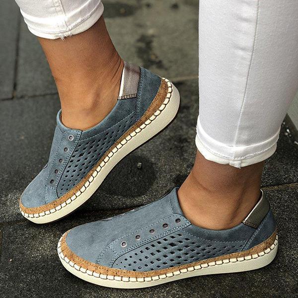 Corashoes Women Casual Summer Slip On Hollow-Out Sneakers