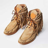 Corashoes Tassel Women's Wedge Heel Suede Boots