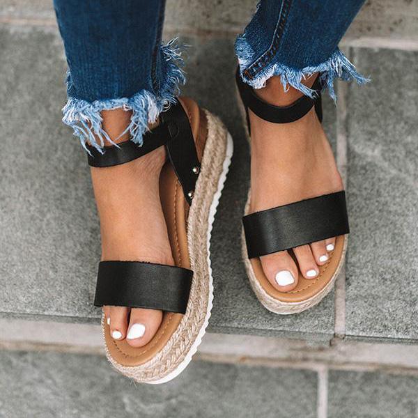 Corashoes Summer Kaylee Espadrille Platform Sandals