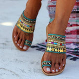 Corashoes Ethnic Boho Style Toe Ring Sandals