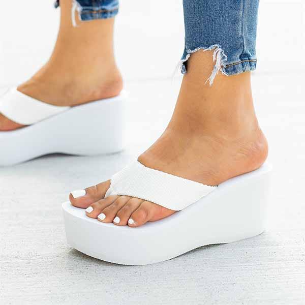 Corashoes Flip-flops Foam Wedge Heel Sandals