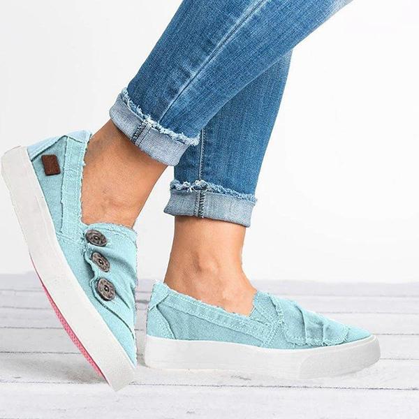 Corashoes Women Casual Button Comfy Sneakers