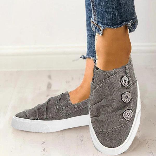Corashoes Women Casual Button Comfy Sneakers