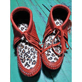 Corashoes Leopard Print Leather Boots