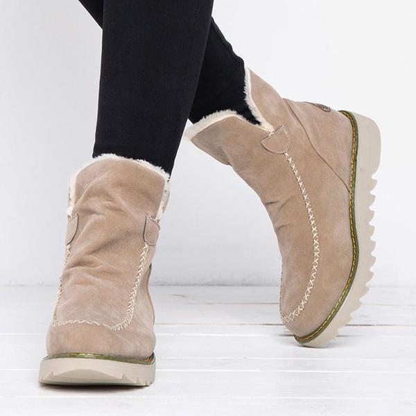 Corashoes Fur Lining Ankle Snow Boots