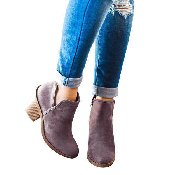 Corashoes Suede Chunky Boots
