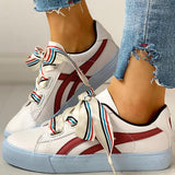 Corashoes Colorful Ribbon Lace-Up Casual Sneakers