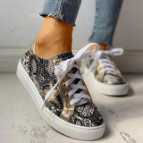 Corashoes Lace-Up Star Pattern Casual Sneakers