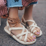 Corashoes Women Casual Summer Lace Up Slide Sandals