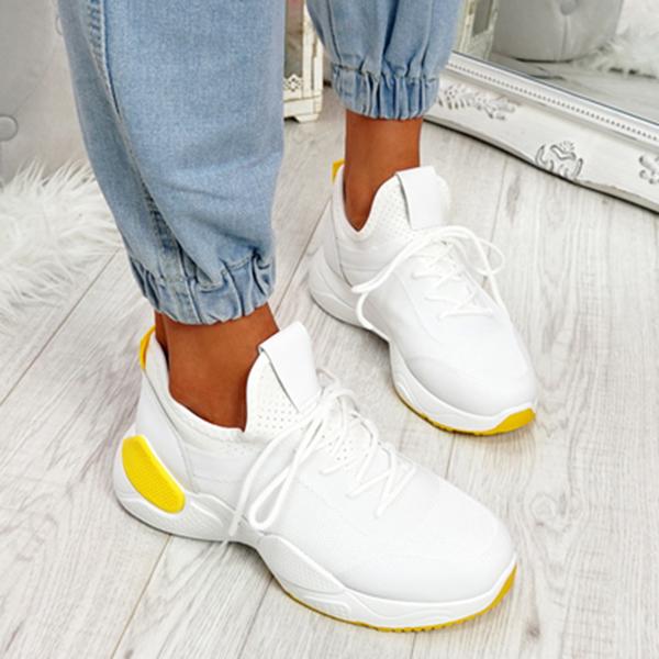 Corashoes Lace-Up Casual Chunky Trainers Sneakers