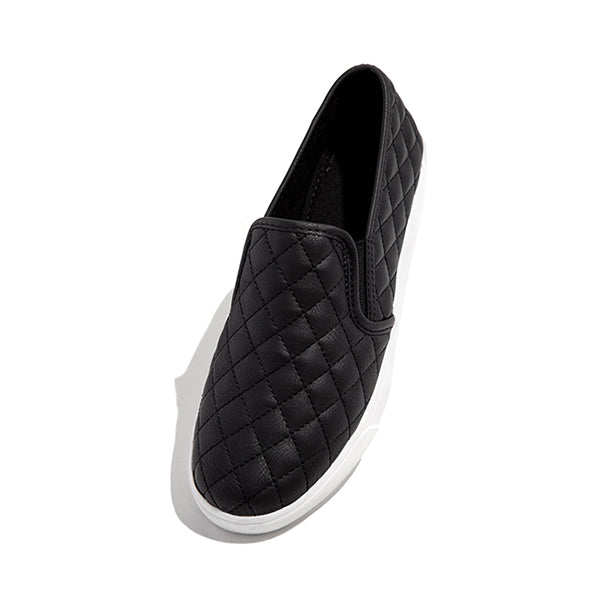 Corashoes Quilt-Stitch Design Slip-On Flat Sneakers