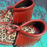 Corashoes Leopard Print Leather Boots