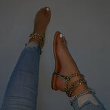 Corashoes Clear Straps Chain Sandals