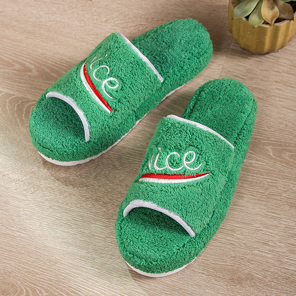 Corashoes Terry Toweling Vintage Embroidered Slippers