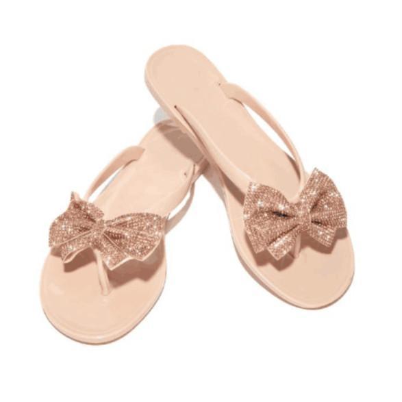 Corashoes Summer Daily Bow Simple Slippers