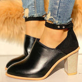 Corashoes Ankle Strap Chunky Heels