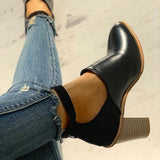 Corashoes Ankle Strap Chunky Heels