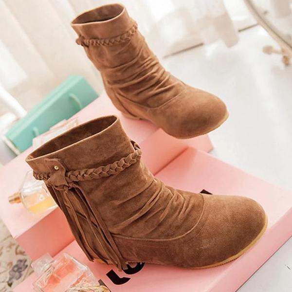 Corashoes Autumn And Winter Fringed Scrub Boots